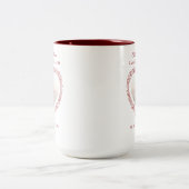 Elegant Red Heart Best Wife Photo Valentines Day Two-Tone Coffee Mug (Center)