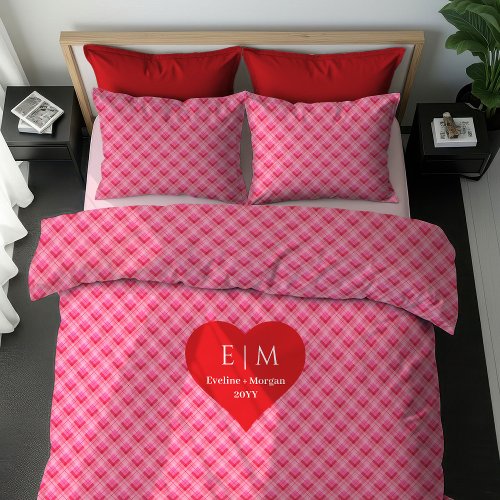 Elegant Red Hearts Best Valentine Gift Duvet Cover