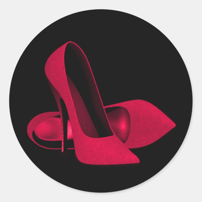 Elegant Red High Heel Shoe Stickers | Zazzle.com