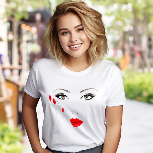 Elegant Red Lips Graphic T-Shirt (Creator Uploaded)