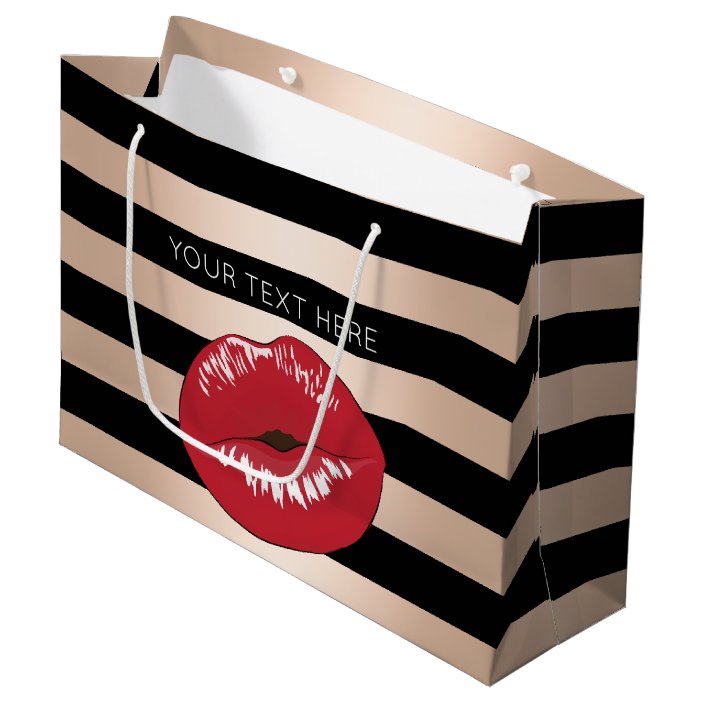 black and red gift bags