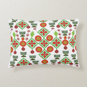 Elegant Red Mandala Geometric Bedroom & Home Texti Accent Pillow