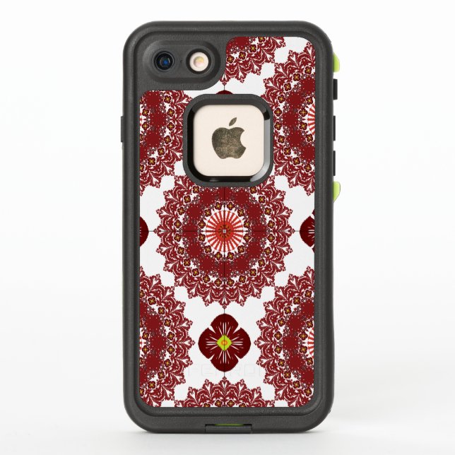 Elegant Red Mandala Geometric Pattern iPhone 8 / 7 (Back)