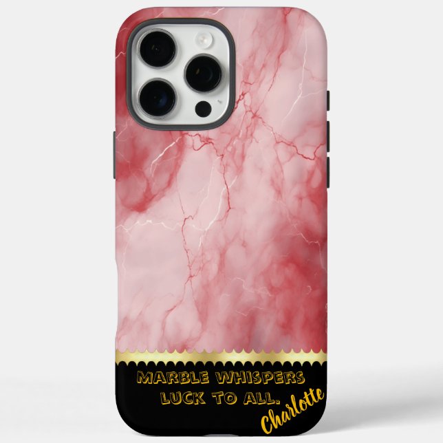 Elegant red marble texture with stunning veins Case-Mate iPhone case (Back)
