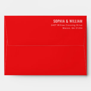 Elegant Red Minimalist Envelope