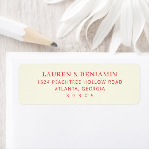 Elegant Red Minimalist Label