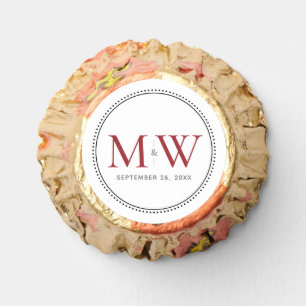Elegant Red Monogram Wedding Hershey®'s Reese's Peanut Butter Cups