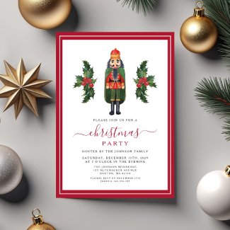 Elegant Red Nutcracker Christmas Party
