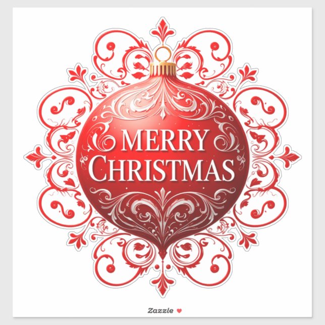 🌸 Elegant Red Ornament Festive Home Style 🌸 Sticker (Sheet)