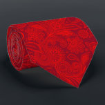 Elegant Red Paisley On Custom Dark-Red Background Neck Tie<br><div class="desc">Elevate your look with our timeless red vintage floral paisley seamless pattern set against a rich dark red background. This sophisticated red tie is sure to make a statement and exude elegance and charm. Perfect for adding a touch of style to your Valentine's Day outfit.</div>