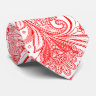 Elegant Red Paisley On White Changeable Background