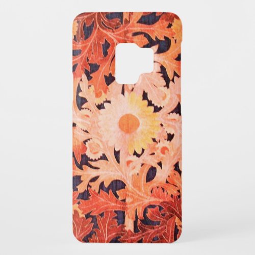 ELEGANT RED PINK DAISY Floral Leaves Case_Mate Samsung Galaxy S9 Case