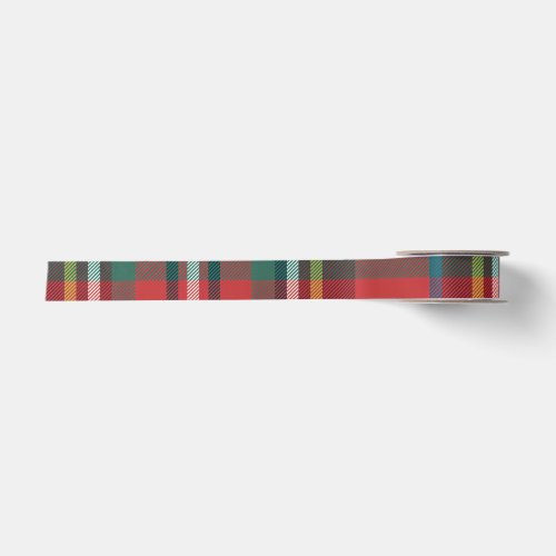 Elegant Red Plaid Christmas Matching Satin Ribbon