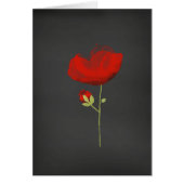 Elegant Red Poppy on Black (Front)