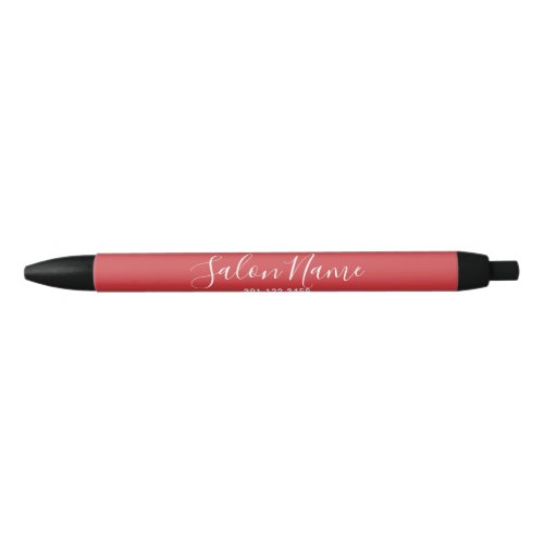 Elegant Red Promotional for Salon Black Ink Pen