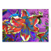 Elegant red purple blue floral Lily (Front Horizontal)