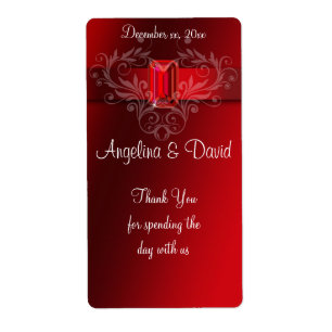 Elegant Red Ribbon, Ruby Label