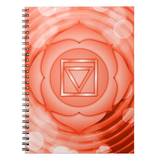 Elegant Red Root Chakra Chi Spiritual Zen Notebook (Front)