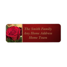 Elegant Red Rose Address