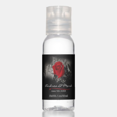 Elegant Red Rose Babys Breath Timeless Hand Sanitizer