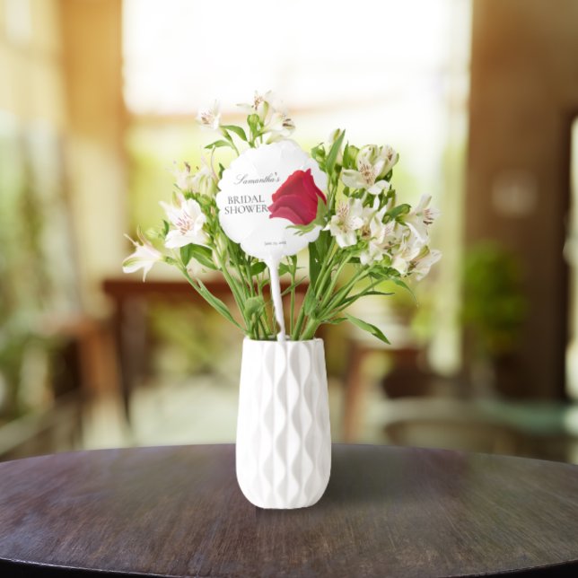 Elegant Red Rose Bridal Shower  Balloon (Creator Uploaded)