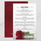Elegant Red Rose Budget Wedding Menu