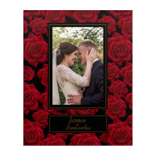 Elegant Red Rose – Custom Photo Acrylic Print