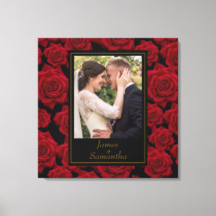 Elegant Red Rose – Custom Photo Canvas Print