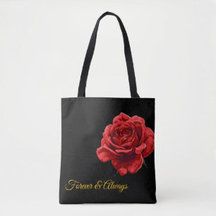 Elegant Red Rose Design – Stylish Floral Custom Tote Bag