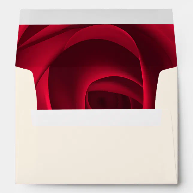 Elegant Red Rose Design Valentine's Day Envelope | Zazzle