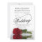 Elegant Red Rose Fancy Script QR Code Wedding