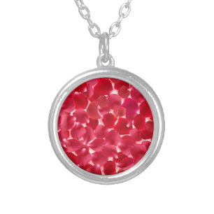 Elegant Red Rose Floral Romantic Necklace