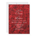 Elegant Red Rose Floral Wedding Invitation | Zazzle