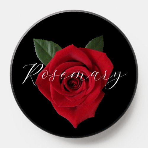 Elegant Red Rose Flower Phone Grips