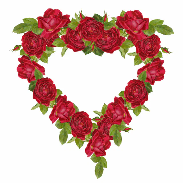 Red Rose Heart Wreath