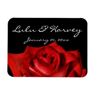 Elegant Red Rose Personal Magnet
