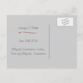 Elegant Red Rose Save the Date Photo Announcement Postcard (Back)