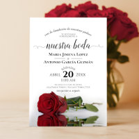 Elegant Red Rose Spanish Nuestra Boda Wedding