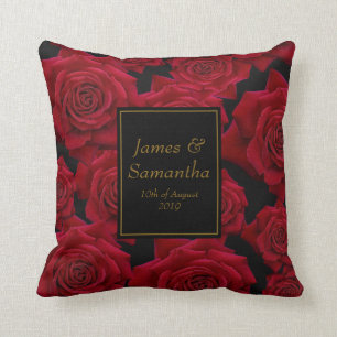 Elegant Red Rose - Throw Pillow