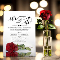 Elegant Red Rose We Still Do Wedding Vow Renewal