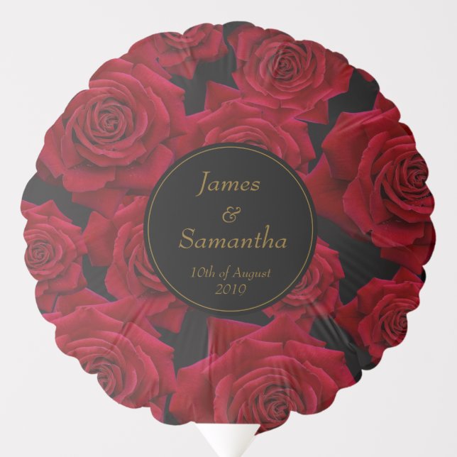Elegant Red Rose - Wedding Balloon (Front)