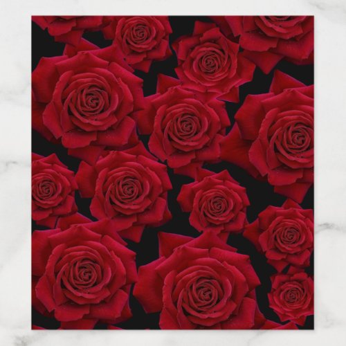 Elegant Red Rose _ Wedding Envelope Liner