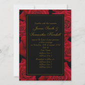 Elegant Red Rose - Wedding Invitation (Back)