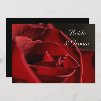 Elegant Red Rose Wedding Invitation