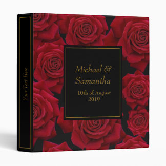 Elegant Red Rose - Wedding Planner 3 Ring Binder