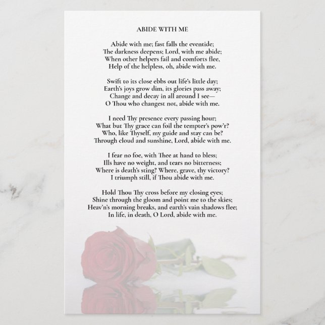 Elegant Red Rose Wedding Program Insert - Half (Front)