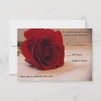 Elegant Red Rose Wedding Rsvp Cards by ChristyWyoming at Zazzle