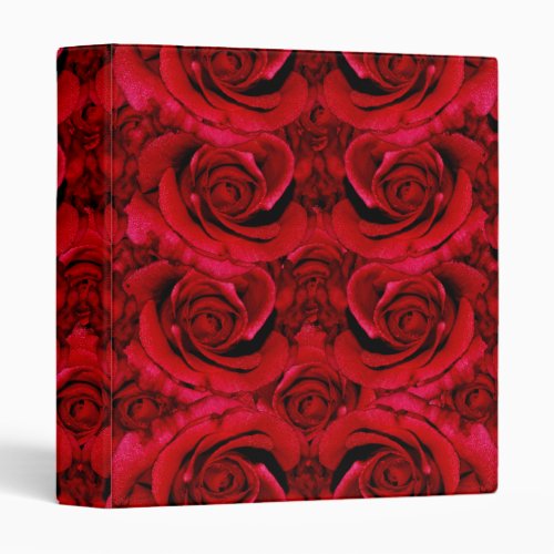 Elegant red roses binders _ customize wording