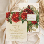 Elegant Red Roses Champagne 18th Birthday Invitation<br><div class="desc">Beautiful,  elegant red roses on champagne / tan 18th birthday party invitation.</div>