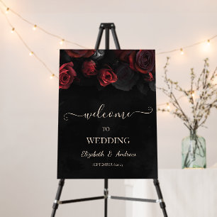 Elegant Red Roses Gothic Foam Board